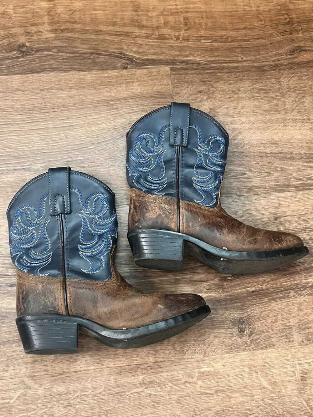 Cody James Western Cowboy Leather Boots - Brown blue Sz 12